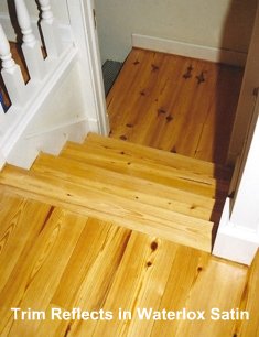 Waterlox reflects baseboard
