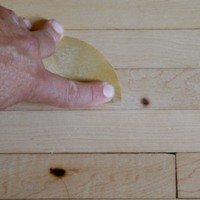 Henna burned wood floor repair